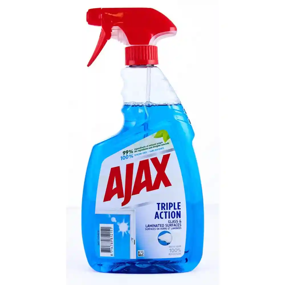 Ajax triple-action glass cleaner